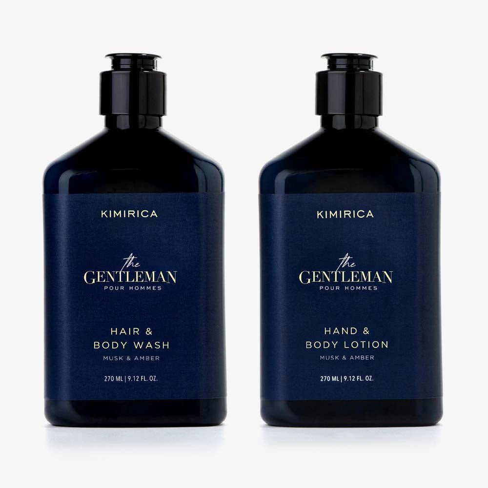 The gentleman body wash & body lotion duo